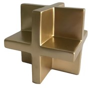 CUBE DECO POLYRESIN ΧΡΥΣΟ 10x10xH10cm - 021002