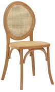 Καρέκλα Camil φυσικό ξύλο οξιάς-φυσικό rattan 45x50x94εκ