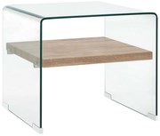 vidaXL Τραπεζάκι Σαλονιού Διάφανο 50 x 50 x 45 εκ. από Ψημένο Γυαλί