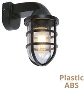 Φανάρι Απλίκα Φωτιστικό Τοίχου Μαύρο IP54 4298100 Cap Viokef-4298100-Μαύρο 4298100