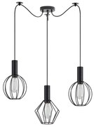 SE21-BL-4-BL3-GR12 ADEPT FLEX Black Pendant Black Metal Grid+ HOMELIGHTING 77-8909