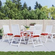 vidaXL Μαξιλάρια Παλέτας Κήπου 6 τεμ. Κόκκινο 50x50x7εκ. Oxford Ύφασμα