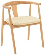 Καρέκλα - Πολυθρόνα Gernine μασίφ ξύλο οξιάς και σχοινί σε φυσική απόχρωση 56x49x73εκ 56x49x73 εκ.