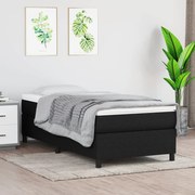 Κρεβάτι Boxspring με Στρώμα Μαύρο 100 x 200 εκ. Υφασμάτινο - Μαύρο