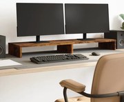 vidaXL Βάση Οθόνης Καπνιστή Δρυς 100x27x10 εκ. από Επεξ. Ξύλο