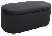 FOSTER ΣΚΑΜΠΟ VELVET BLACK ΜΕ ΑΠΟΘ. ΧΩΡΟ 99Χ45X45εκ. ZITA PLUS 99Χ45X45εκ.