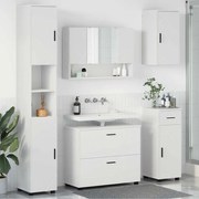 vidaXL Σετ Επίπλων Μπάνιου με συρτάρι 5 pcs Λευκό 30 x 35 x 192 εκ.