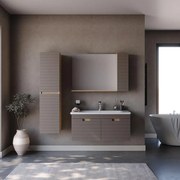 Σετ Έπιπλο Μπάνιου VEGA 100 Καπουτσίνο Ματ Λάκα 100x46x130 εκ.