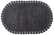 Οβάλ Χαλί Διαδρόμου (70x140) Silk Fashion Dark Grey