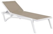 Siesta   Pacific/S* Sun-Lounger White Cappuccino  metax-01-00-0851 διάστ.193.0000 x 68.0000 x 35.0000