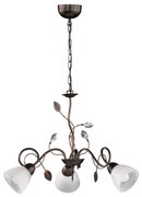 Φωτιστικό Οροφής Traditio 110700328 Rust-Brown Trio Lighting Μέταλλο,Γυαλί