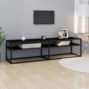 vidaXL Έπιπλο Τηλεόρασης Μαύρο 160 x 40 x 40,5 εκ. από Γυαλί Ασφαλ.