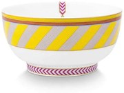 ΜΙΚΡΗ ΑΤΟΜΙΚΗ ΣΑΛΑΤΙΕΡΑ Δ15.5cm PIP STUDIO - CHIQUE STRIPES YELLOW