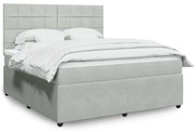 ΚΡΕΒΑΤΙ BOXSPRING ΜΕ ΣΤΡΩΜΑ ΑΝΟΙΧΤΟ ΓΚΡΙ 180X200 ΕΚ. ΒΕΛΟΥΔΙΝΟ 3294706