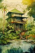 Εικονογράφηση Jungle House, Thomas Chedeville