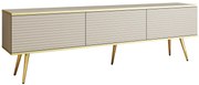 Lh-homefurniture Έπιπλο τηλεόρασης ORO_MDF Μπεζ +Χρυσό 175x53x32cm P_ORO_BTV_Bz_MDF_GL