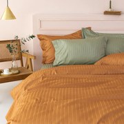 Σεντόνια Υπέρδιπλα (Σετ) Palamaiki Sateen Riga Μπεζ