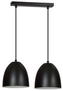 Κρεμαστό Φωτιστικό Οροφής 2xE27 Ατσάλι LENOX Made in Poland Emibig-391/2-Μαύρο-Λευκό 391/2