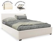 Κρεβάτι Norse  pu λευκό με αποθηκευτικό χώρο 160x200εκ Υλικό: PU - PLYWOOD - FRAME PINEWOOD 006-000027