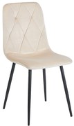 EVA BEIGE VELVET ΥΦΑΣΜΑ ΚΑΡΕΚΛΑ ΜΕΤΑΛΛΙΚΗ - (44X56X49-87εκ.), Χρώμα: BEIGE - ZITA PLUS