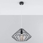Φωτιστικό Οροφής Μονόφωτο Sollux Umberto Black SL.0294