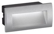 Απλίκα τοίχου χωνευτή LED RIVA 220V αλουμινίου ορθογώνια Viokef-4124900-Γκρι 4124900