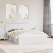 Σκελετός Κρεβατιού Λευκό 160 x 200 cm Στερεά ξυλεία πεύκου