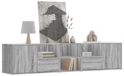 Γωνιακό Έπιπλο Γκρι Sonoma 200x40x45 εκ. από Επεξεργ. Ξύλο - Γκρι
