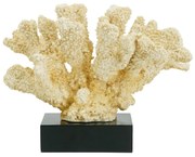 Artekko Coral Διακοσμητικό Κοράλλι σε Βάση Ρητίνη/Ξύλο Μπεζ (28x18x22)cm Artekko 70535