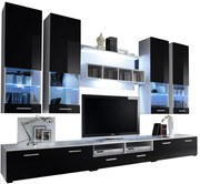 Σύνθετο Σαλονιού Doreto-Λευκό - Μαύρο