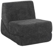 Πολυθρόνα-Κρεβάτι Ferderina pakoworld ύφασμα σε ανθρακί απόχρωση 66x102x73εκ