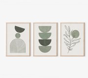 Πίνακας Zerifa pakoworld τρίπτυχος με ψηφιακή εκτύπωση και πλαίσιο 33x1.5x48εκ