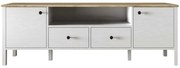Έπιπλο Τηλεόρασης Frn 787CDL1827 180x35x58cm White-Oak