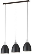 Φωτιστικό Οροφής - Ράγα 39497 Mareperla E27/3 Crystal Optics Black Eglo Μέταλλο,Γυαλί