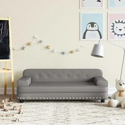 vidaXL Καναπές Παιδικός Γκρι 90 x 53 x 30 εκ. από Συνθετικό Δέρμα