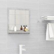Καθρέφτης Μπάνιου Γκρι Σκυροδέματος 40x10,5x37 εκ. Επεξ. Ξύλο 804557