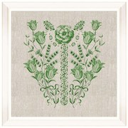 Κάδρο Embroidery Folk II FA13255 70x70cm Green MindTheGap Τετράγωνοι Wood