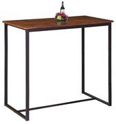 Τραπέζι Bar HENRY Καρυδί/Καφέ Μέταλλο/PVC/PU 100x60x86cm