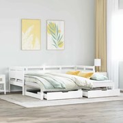 vidaXL Καναπές Κρεβάτι Συρόμενος Χωρίς Στρώμα 90x200 εκ. &amp; Συρτάρια