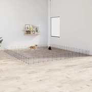 vidaXL Κλουβί Κατοικίδιων με 60 Πάνελ + Πόρτα Μαύρο 35 x 35εκ Ατσάλινο