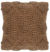 Boho 3d Ανάγλυφη Διακοσμητική Μαξιλαροθήκη Soragia σε 5 Αποχρώσεις 45x45cm 45x45cm Καφέ
