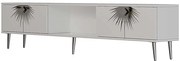 Έπιπλο Τηλεόρασης Nida 475OLV3078 150x29,6x40,6cm White-Silver