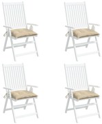 vidaXL Μαξιλάρια Παλέτας Κήπου 4 τεμ. Μπεζ 50x50x7 εκ. Oxford Ύφασμα
