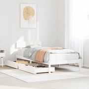 vidaXL Σκελετός Κρεβ. Χωρίς Στρώμα Λευκό 90x190 εκ Μασίφ Πεύκο