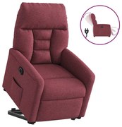 vidaXL Πολυθρόνα Ηλεκτρική Ανακλ. Μπορντό Υφασμάτινη