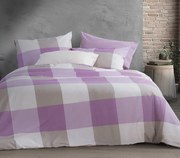Σετ Σεντονια Βαμβακερα Υπερδιπλα Casual Check 240Χ270  - Μωβ - Nef-Nef Homeware