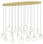 Φωτιστικό Οροφής Portocolom 390348 148x26x220cm Led Gold-White Eglo