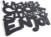 Χαλάκι Νεροχύτη (32x29.5) Rainbow Letters 06017 Μαύρο