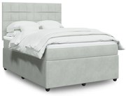 ΚΡΕΒΑΤΙ BOXSPRING ΜΕ ΣΤΡΩΜΑ ΑΝΟΙΧΤΟ ΓΚΡΙ 160X200 ΕΚ. ΒΕΛΟΥΔΙΝΟ 3294682