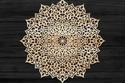 Intra απο ξύλο plywood 3mm-4mm πάχος Τρισδιάστατη Mandala Δίασταση 30x30 cm INTRAFABR-74284393